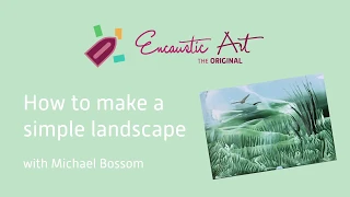 Encaustic Art Learning - simple landscape