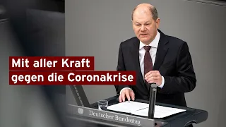 BM Scholz im Bundestag zur Bewältigung der Corona-Pandemie