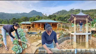TIMELAPSE :Build a fish pond, build a new wooden kitchen, and improve land for growing vegetables