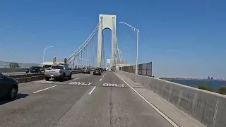 New York City driving from Staten Island to Manhattan · 4K