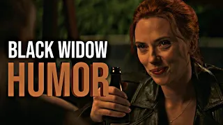 black widow humor | it's a fighting pose!