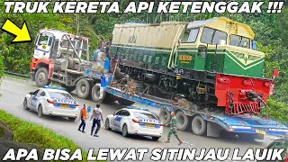 Locomotive Loading Trucks Guarded by Police