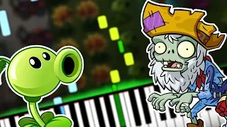 Plants Vs Zombies 2 - Theme Song (Modern Day) Piano Tutorial (Sheet Music + midi) Synthesia cover