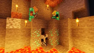 Minecraft Pro vs 2 Hunters