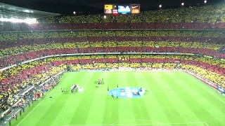 @ Camp Nou - FC Barcelona vs Real Madrid - Tifo (Catalan Mosaic)