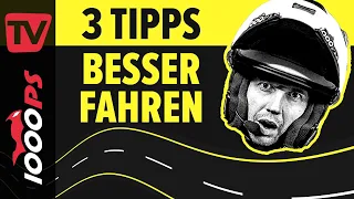 Besser und schneller fahren! 3 Tipps! Besser Motorradfahren lernen!