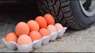 Crushing Crunchy & Soft Things by Car! EXPERIMENT: Car vs Eggs