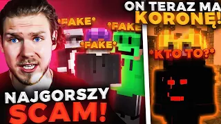 NAJGROŹNIEJSZY SCAM W MINECRAFT (FAŁSZYWI YT, KORONA ANARCHII, TAJEMNICZA PELERYNKA)