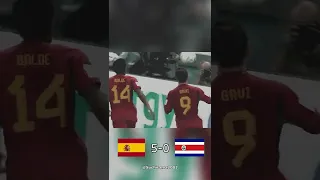 Biggest WIN in World Cup Qatar 2022 | Spain 7-0 Costa Rica #spain #costarica  #worldcup