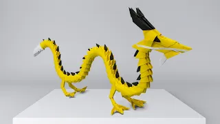 3D origami Chinese Dragon Tutorial