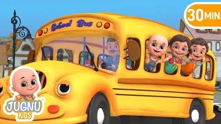 Wheels On The Bus | Learn ABCs & 123s | Baby Shark | Jugnu Kids Nursery Rhymes & Songs