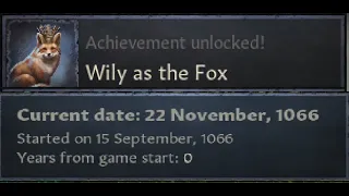 Wily As The Fox in 2 months, 7 days! [Crusader Kings 3 Speedrun]