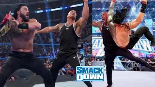 Rock Brutal Attack Roman Reigns ! Rock vs Roman Reigns Wrestlemenia 39