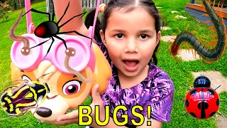 Zoe and Daddy Bug Hunt Adventure Outside! Real Bugs and Insects!