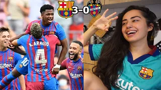 ANSU FATI SCORES ON HIS RETURN !!! | BARCELONA VS LEVANTE 3-0 MATCH REVIEW