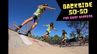 How to do a backside 50-50 on ramps! Surf skate tutorial for Floaters!