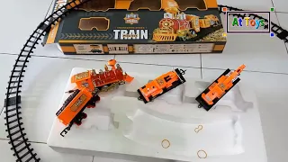 Locomotive Train Play Set Engineering Series (Sound, Light and Emit Smoke) [Unboxing, Play & Review]