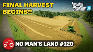The Final Harvest Begins!! - No Man's Land Farming Simulator 22 Timelapse Episode 120