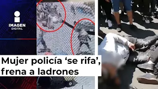 Mujer policía atrapó a ladrones que huían en moto y acaba atropellada