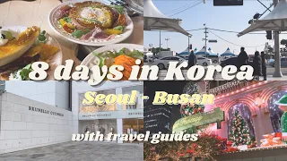 Aesthetic Korea vlog🇰🇷 (Seoul-Busan) - travel vlog with guides | DEC in Korea🎄☃️| travel with me