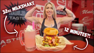 STACKED BACON CHEESEBURGER CHALLENGE | LAS VEGAS