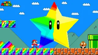 Super Mario Bros. but Everything Mario touch turns to Rainbow