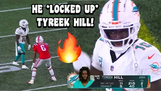 Tyreek Hill ‘LOCKED UP’ Vs Christian Gonzalez 😳🔥 (WR Vs CB) Dolphins vs Patriots 2023 highlights