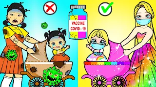 Vestido De Muñeca De Papel - Madre E Hija Luchan Contra El Virus - Woa Doll Español