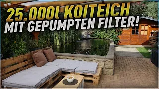 Mehr SHOWA als die POLIZEI erlaubt! 25.000l Koiteich mit GEPUMPTEN Filter!