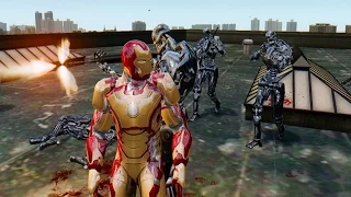 IRON MAN MARK 42 VS TERMINATOR ARMY - EPIC BATTLE