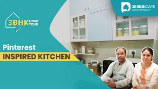 Pinterest Inspired Kitchen Interiors for this Elegant 3 BHK in Bengaluru | 3BHK Bangalore Home Tour