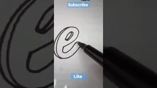 drawing letter e 3D
