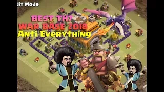 Best Town hall 7 {TH7} War Base Anti Everything 2018 Clash of Clans (CoC)