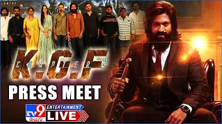 KGF Chapter 2 Hyderabad Press Meet Live | Yash | Sanjay Dutt | Raveena Tandon | Srinidhi Shetty -TV9