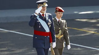 Homenaje a los caídos por España. 12 oct 2023. El Rey y la Princesa