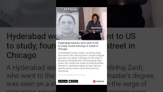 Hyderabad woman who went to US to study found starving street in Chicago