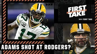 Was Davante Adams taking a shot at Aaron Rodgers in goodbye message? | First Take