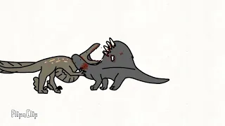 Utahraptor vs Dimetrodon #vs #Dinosaur #animation