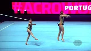 Portugal 1 (POR) - 2022 Acrobatic Worlds, Baku (AZE) - Dynamic Qualification  Women's Pair