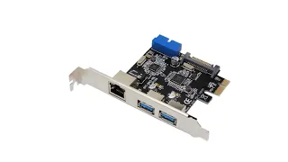 USB 3 Ethernet адаптер 3 Порты и разъёмы USB 3 концентратор PCI-E на RJ45