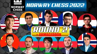 ROUND 2 | Norway Chess  2022 | carlsen, so, anand, giri, topalov, mvl | 01/06/22