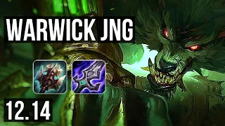 WARWICK vs NOCTURNE (JNG) | Rank 4 Warwick, 8/1/8, Dominating | KR Master | 12.14