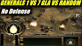 C&C Generals _1 VS 7 Brutal Armies No Defense 1 GLA vs 7 RANDOM ( Twilight Flame )