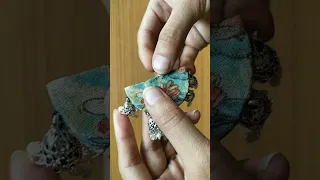 Fabric Earrings Making At Home🔥#fabricjewellery #jewellerymaking  #shortsviral #youtubeshorts