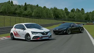 Assoluto racing - Nürburgring battle - Renault megane r.s. '16 vs Peugeot rcz R-spec