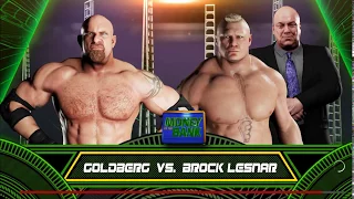 wwe 2k18 goldberg vs brock lesnar remastered