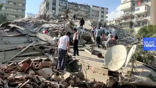 Buildings collapse after deadly earthquake hits Turkey and Greece