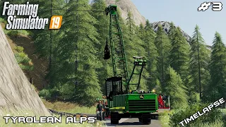 Setting up Yarder w/ Chata | Forestry Tyrolean Alps | Farming Simulator 19 | Episode 3