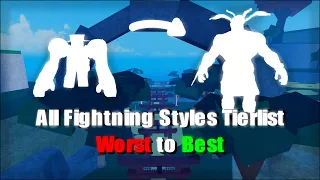 (AOPG) All Fightning Styles Tierlist - A One Piece Game - Roblox