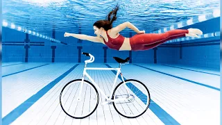 HOW TO RIDE A BIKE UNDERWATER with Violalovescycling